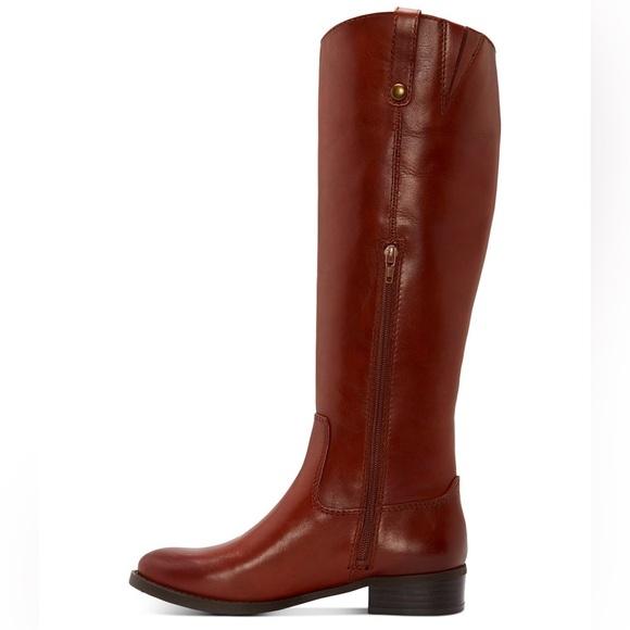 BRAND NEW Extra Wide Calf Riding Boots - Cognac Size 9W - Picture 4 of 8